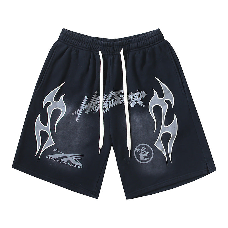 Hellstar Series Terry Fleece Drawstring Shorts – Unisex