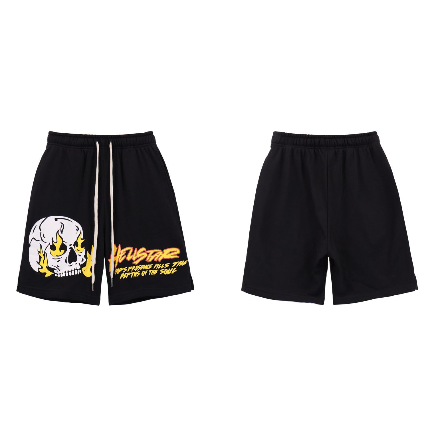 Hellstar Series Terry Fleece Drawstring Shorts – Unisex