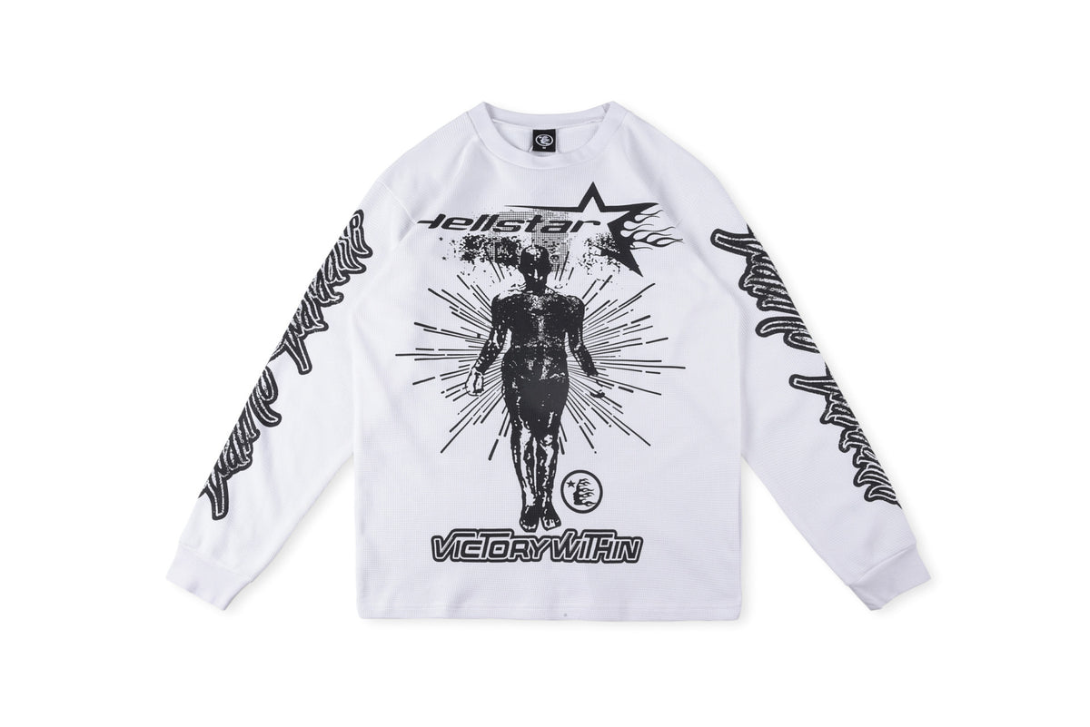 2025 Hellstar Streetwear Hip-Hop Long Sleeve Tee – Unisex