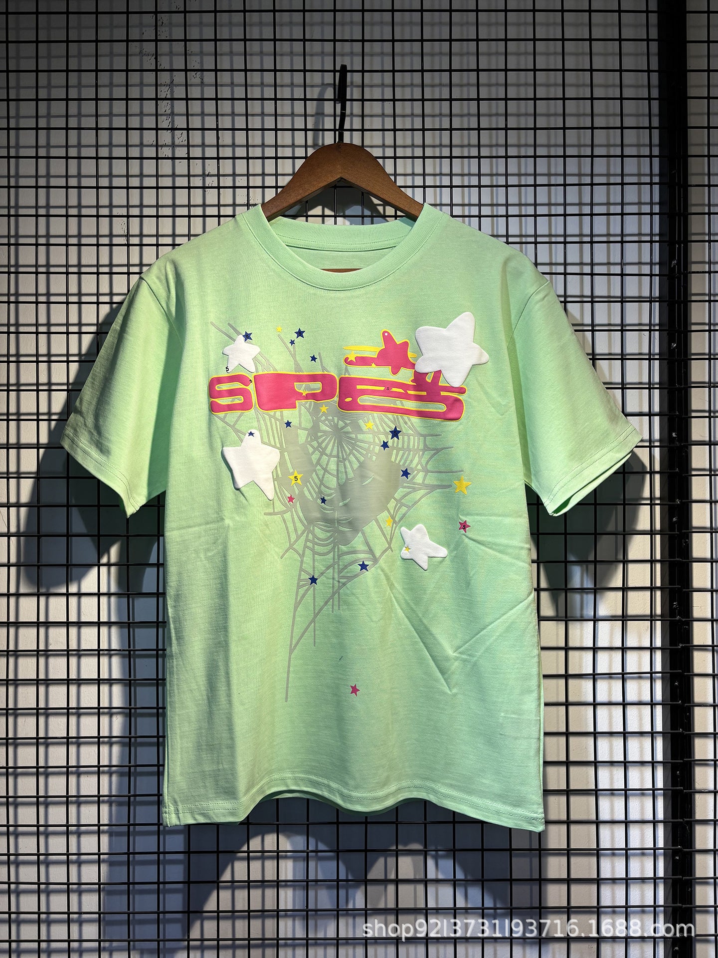 Sp5der Spider Web Bubble Letter Graphic Tee
