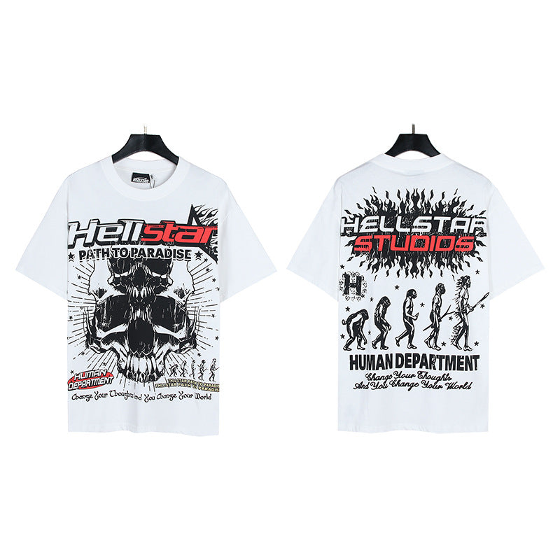 HELLSTAR Washed Vintage Graphic Tee — Unisex Oversized Streetwear
