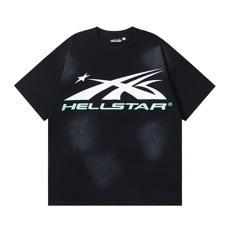 HELLSTAR Washed Vintage Graphic Tee — Unisex Oversized Streetwear