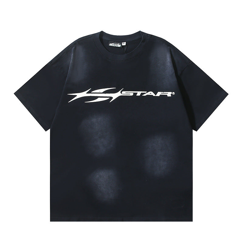 HELLSTAR Washed Vintage Graphic Tee — Unisex Oversized Streetwear