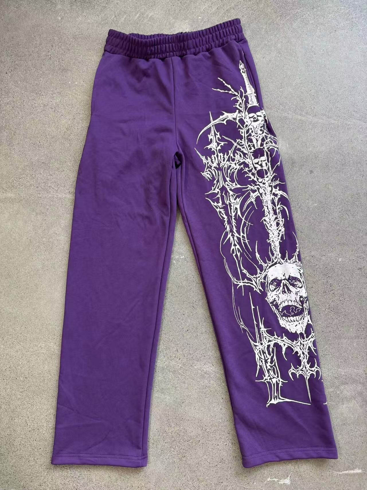 YOUNGLA Floral Graphic Sweatpants – Men's Oversized Streetwear Joggers