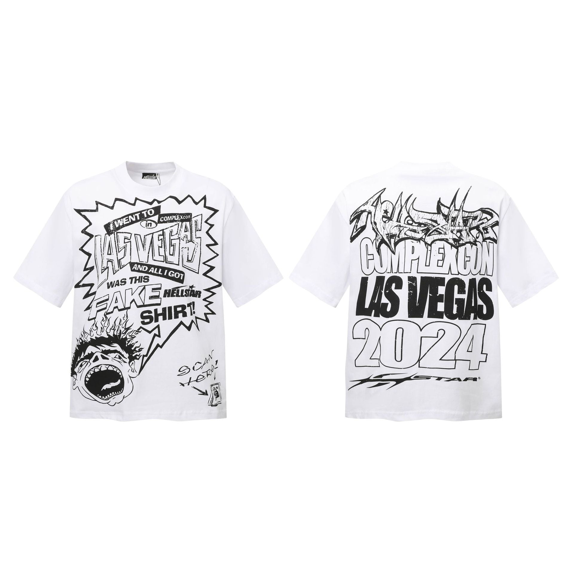 HELL Vintage Washed Graphic Tee – Oversized Unisex Short Sleeve T-Shirt