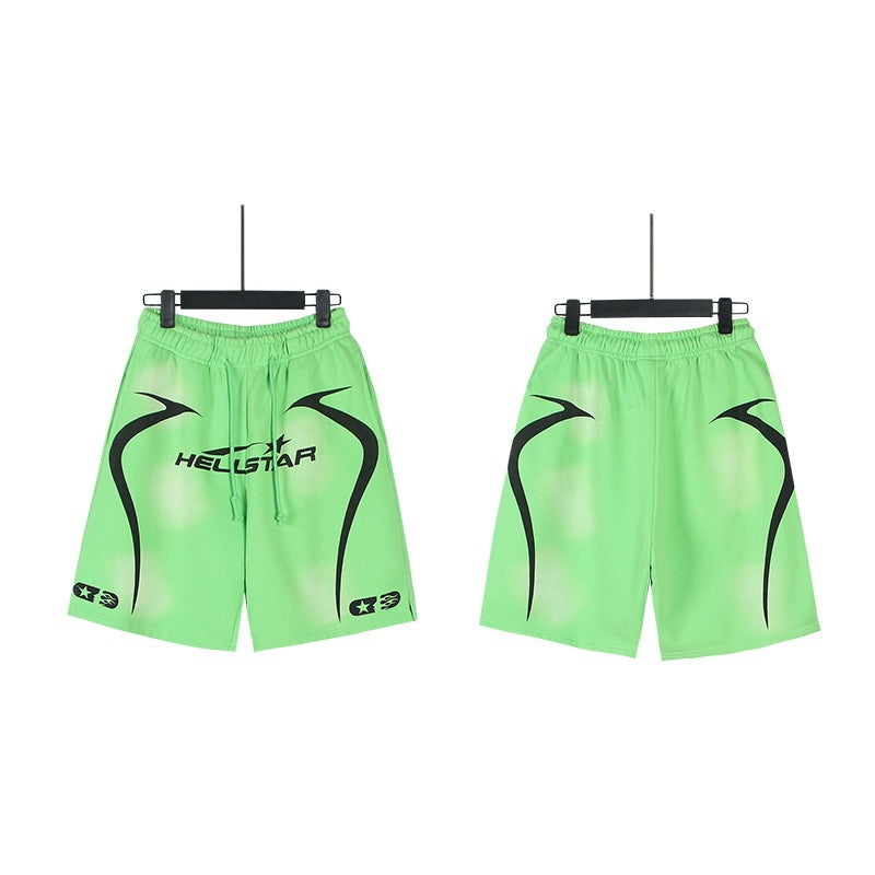 Hellstar Acid-Washed Graphic Tee & Shorts Set