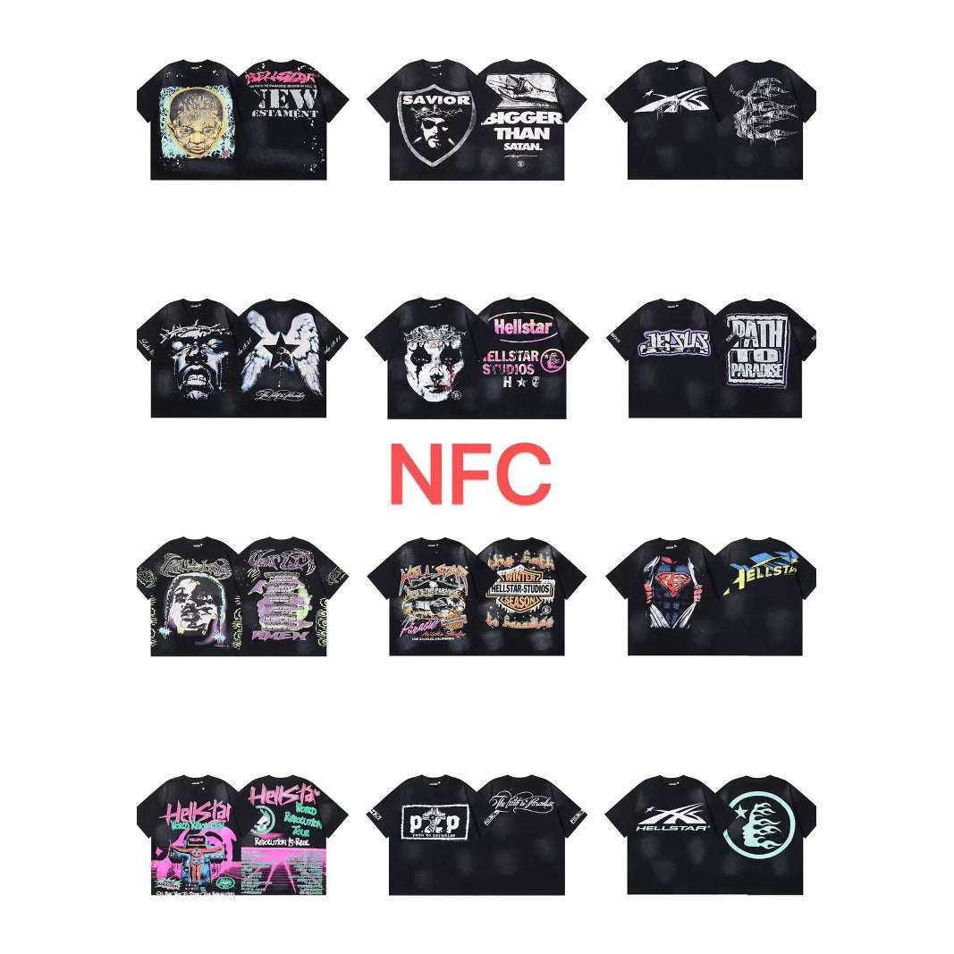 HELLSTAR Washed Vintage Graphic Tee — Unisex Oversized Streetwear
