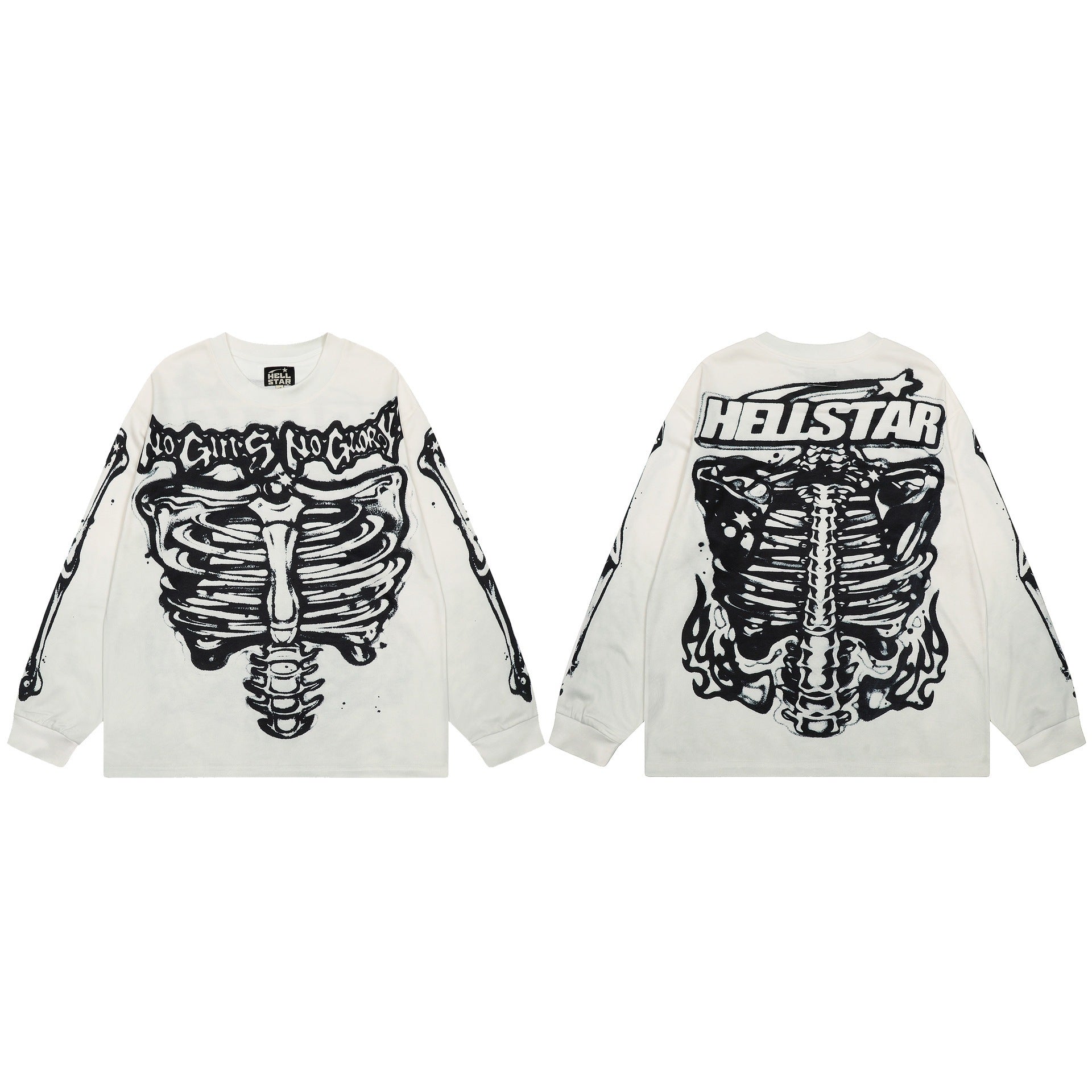 Hellstar Long Sleeve Graphic Sweatshirt – Fall/Winter Unisex American Streetwear
