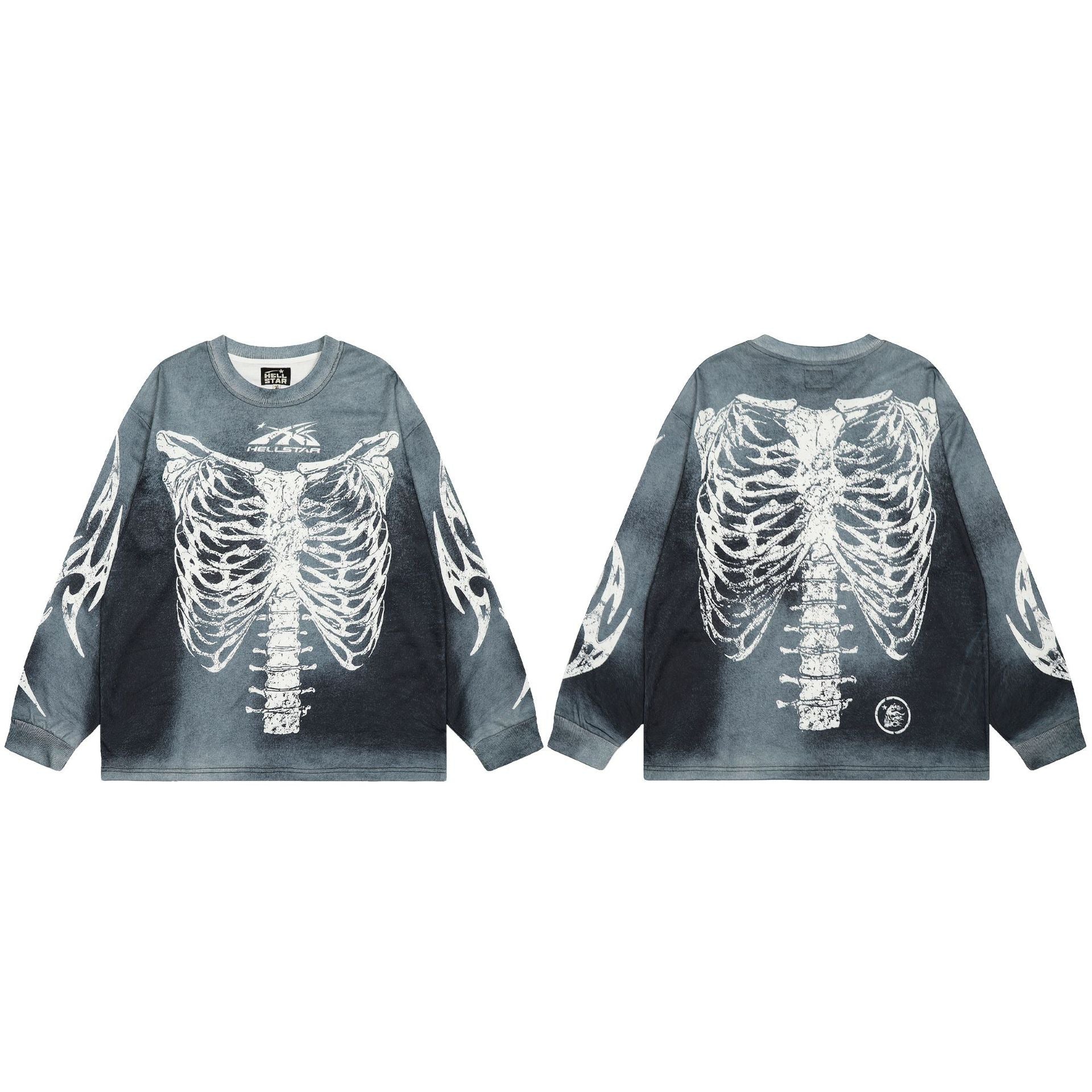Hellstar Long Sleeve Graphic Sweatshirt – Fall/Winter Unisex American Streetwear