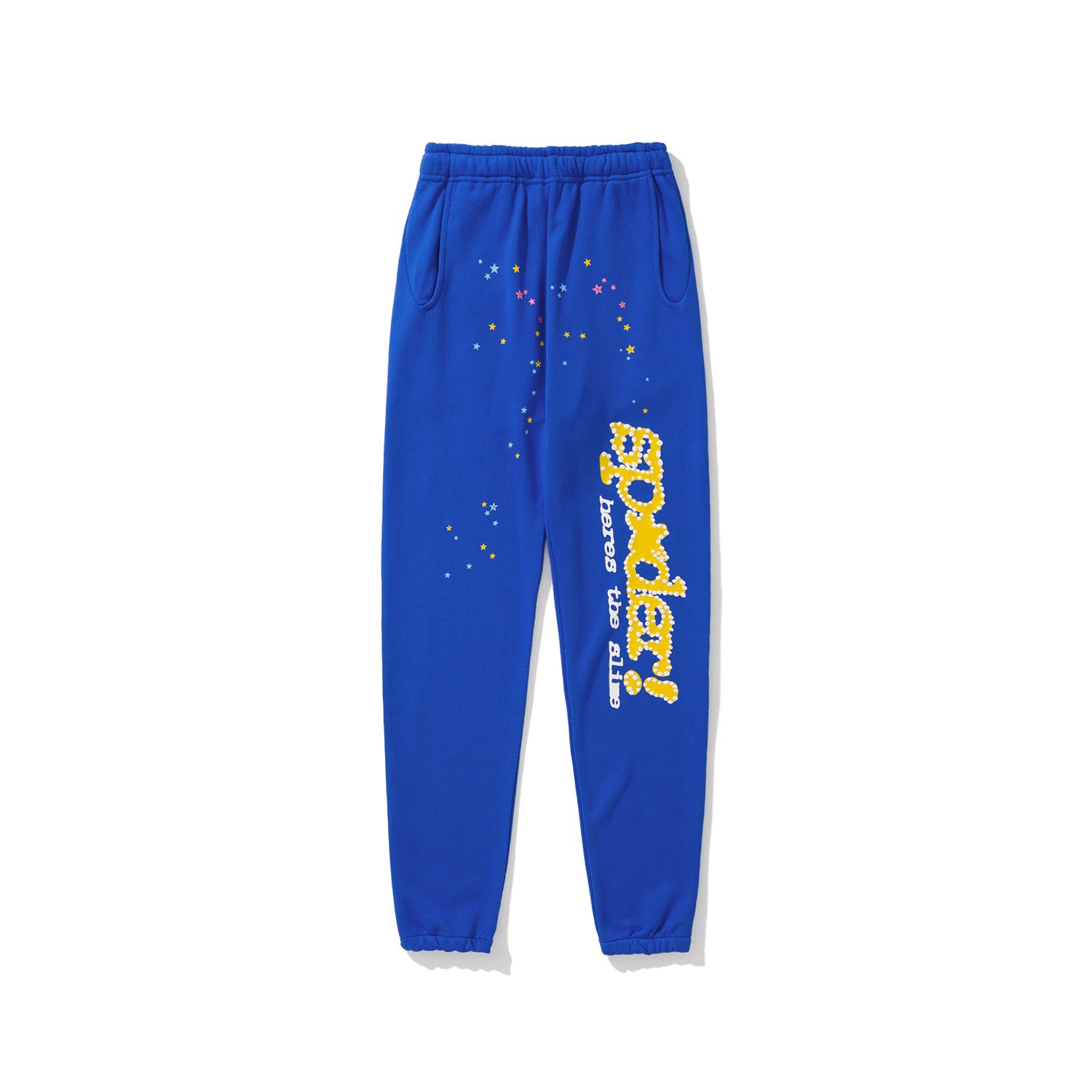 Sp5der 555555 Rhinestone Bubble Letter Spider Web Hoodie & Sweatpants