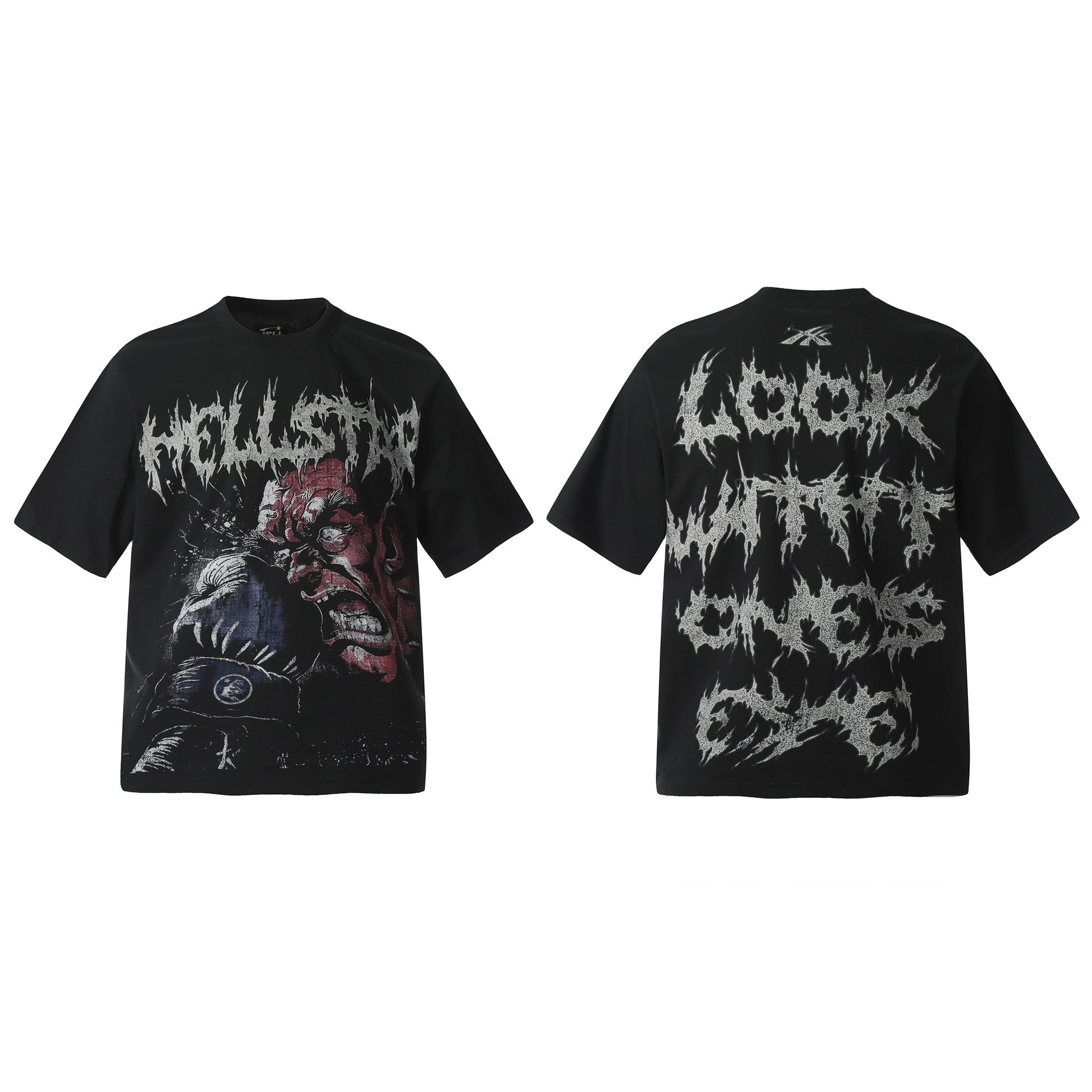 HELLSTAR Vintage Graphic Print Oversized Tee – Unisex Streetwear