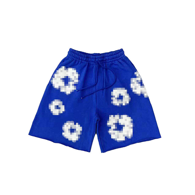 Kapok Puff Print Relaxed Shorts – High Street Unisex American Streetwear