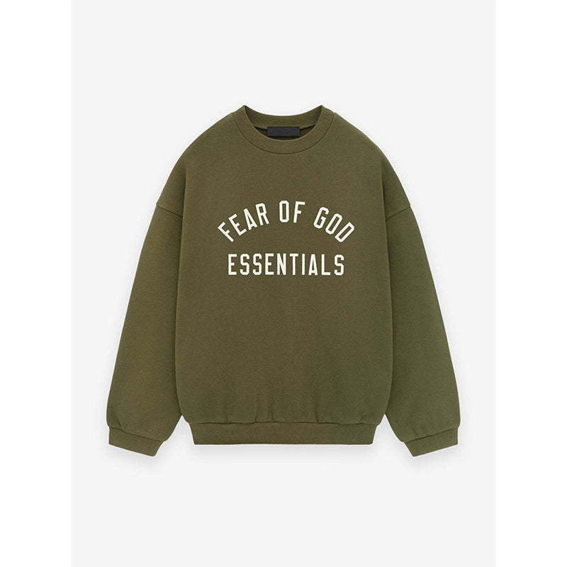 FOG Essentials 480GSM Heavyweight Printed Crewneck Sweatshirt – 2024FW American Streetwear