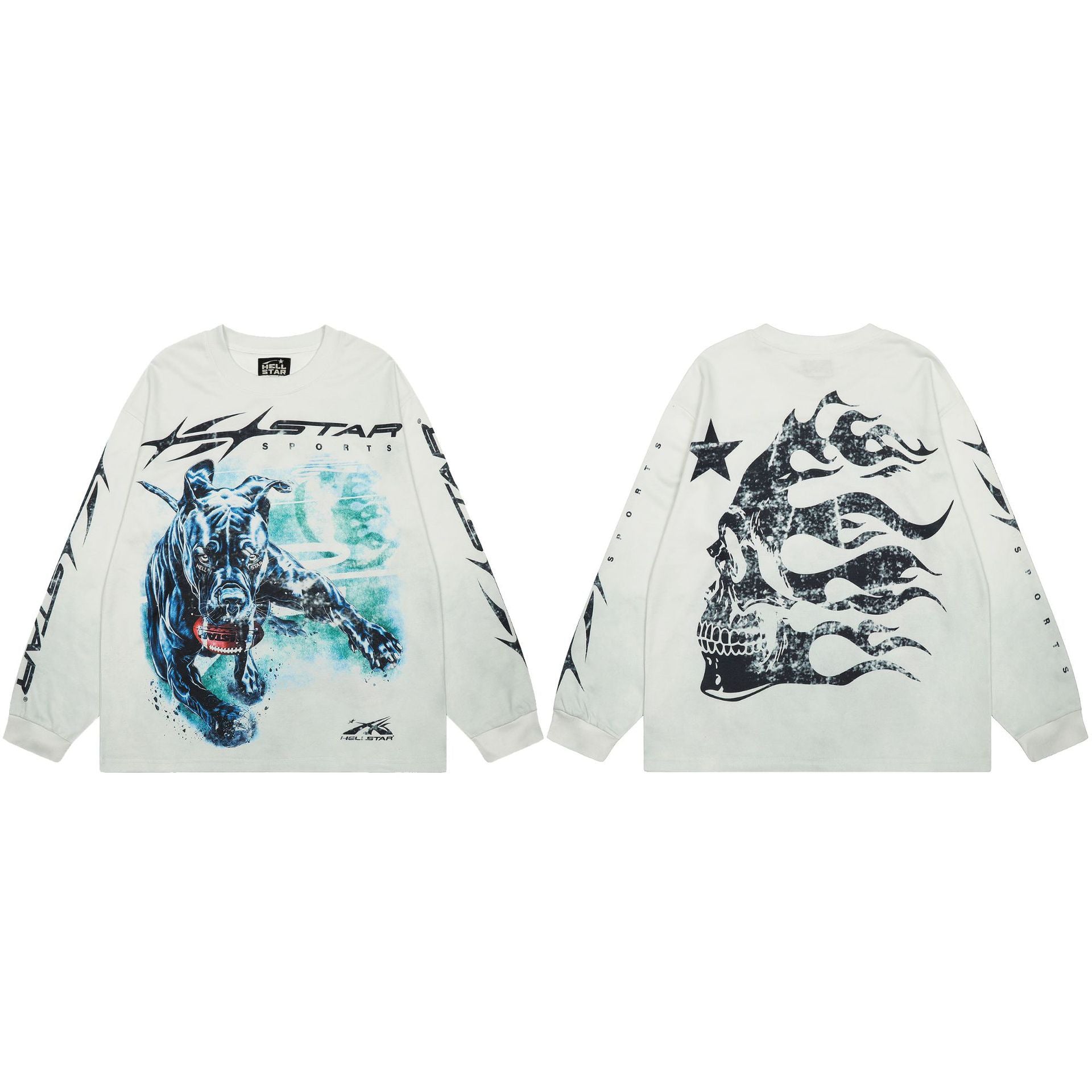 Hellstar Long Sleeve Graphic Sweatshirt – Fall/Winter Unisex American Streetwear