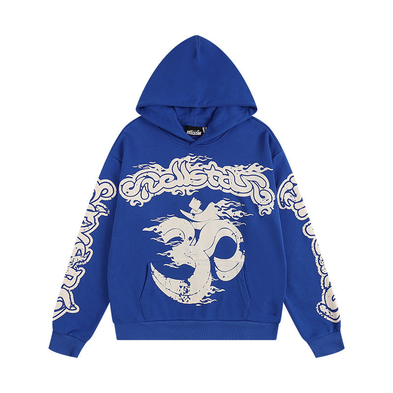 HELLSTAR 25SS American Streetwear Heavyweight Terry Graphic Hoodie & Sweatpants Set