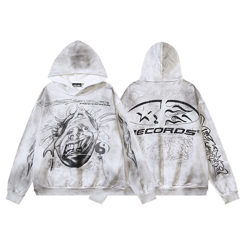 Hellstar Vintage Washed Oversized Hoodie & Sweatpants Set – Unisex American Streetwear