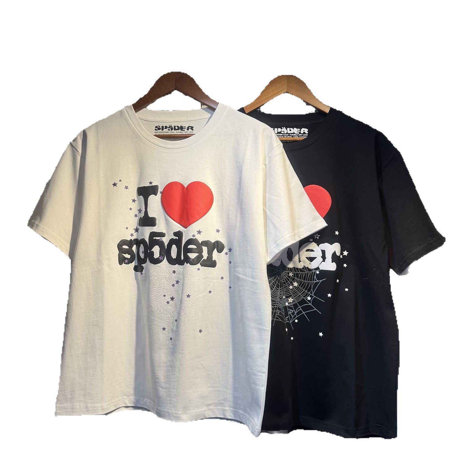 Sp5der Spider Web Bubble Letter Graphic Tee