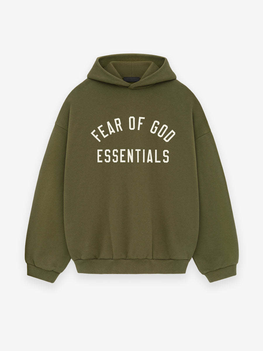 FOG Essentials Letter Print Heavy Fleece Pullover Hoodie – 2024FW Unisex High Street