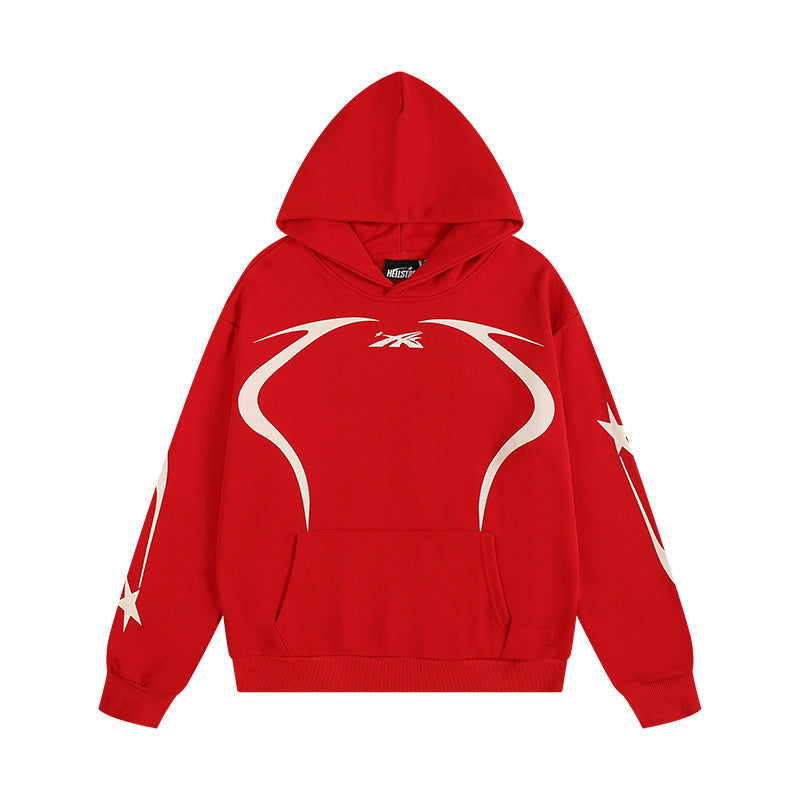 HELLSTAR 25SS American Streetwear Heavyweight Terry Graphic Hoodie & Sweatpants Set