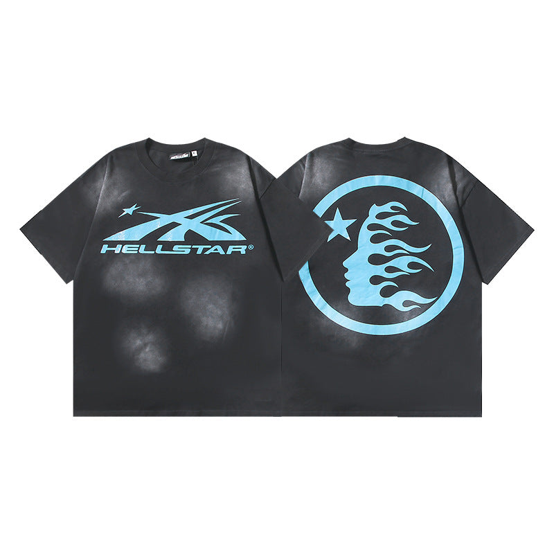 Vintage Washed Oversized Graphic Tee – Unisex American Streetwear
