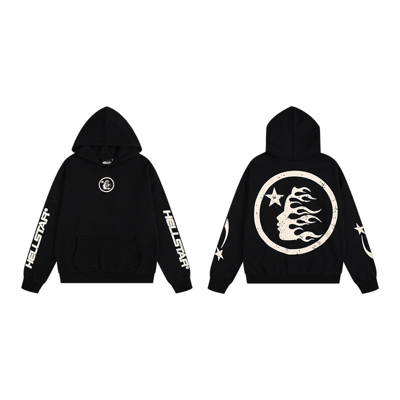 Vintage Distressed Oversized Hoodie – Unisex Hip-Hop Streetwear