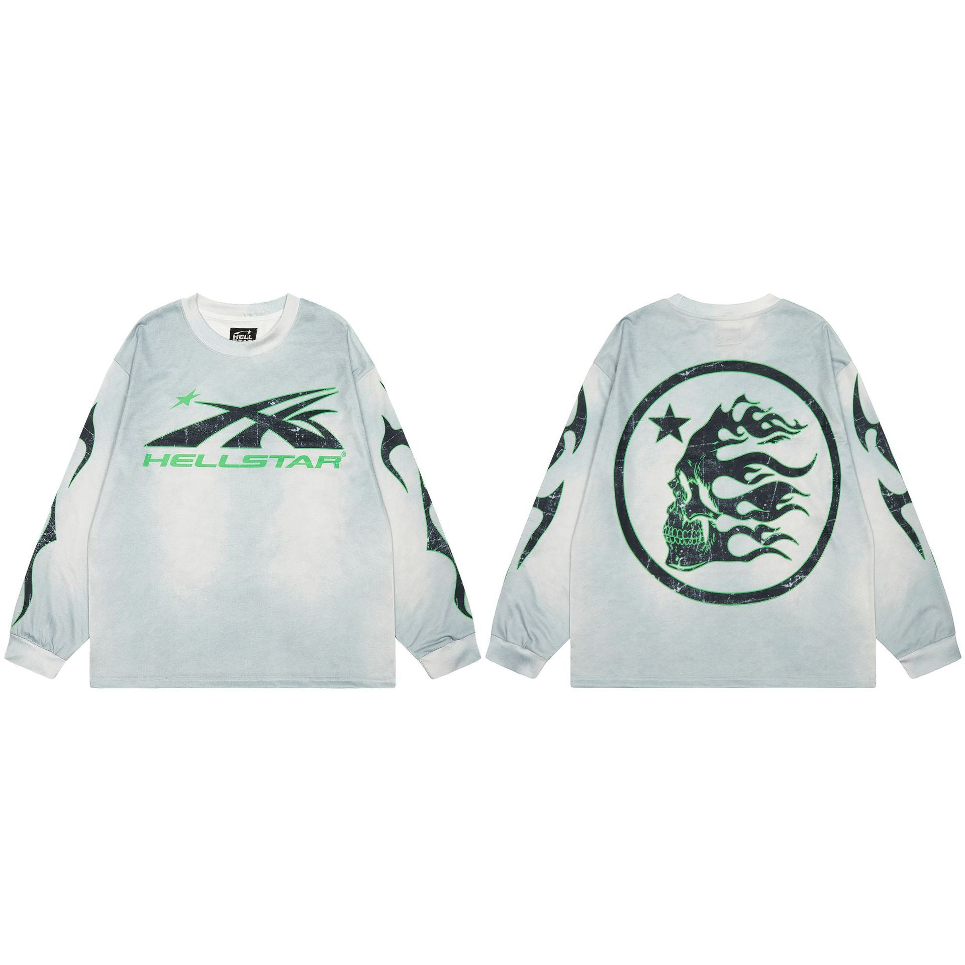 Hellstar Long Sleeve Graphic Sweatshirt – Fall/Winter Unisex American Streetwear