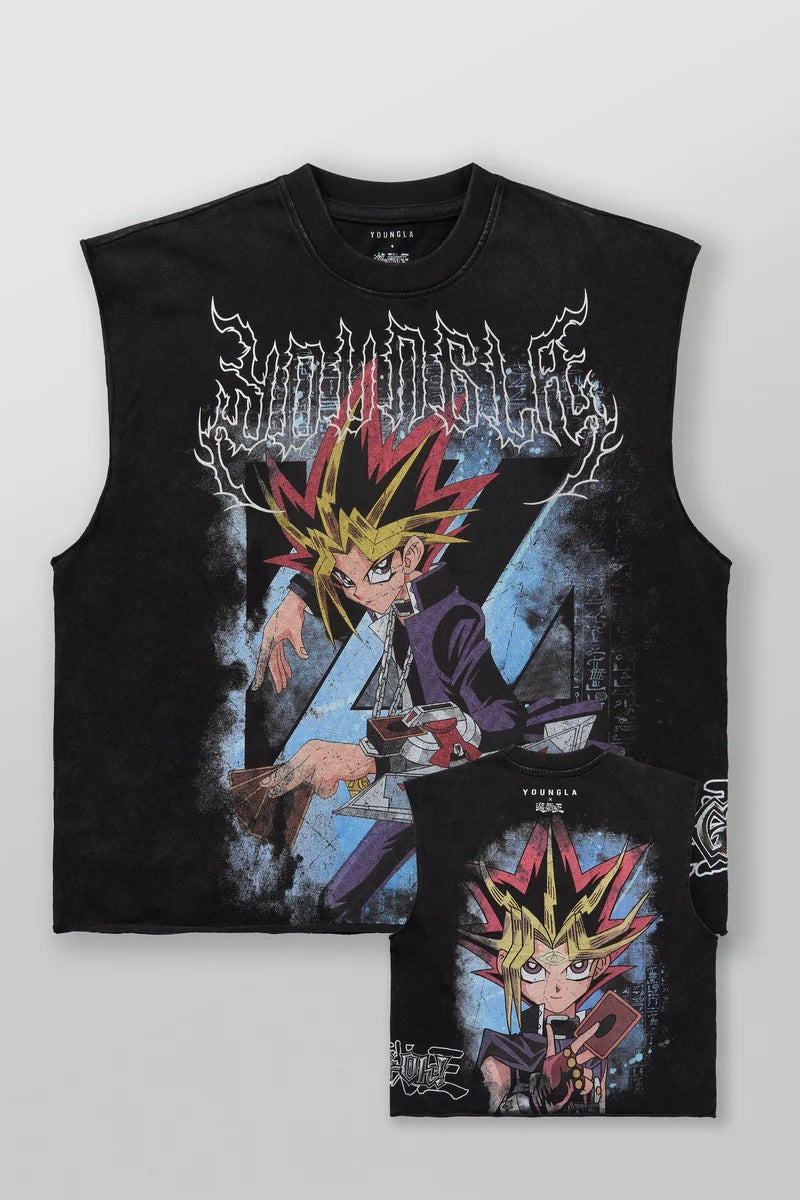 YOUNGLA Game King Graphic Tank Top – Men's Streetwear Workout Vest (Unisex)