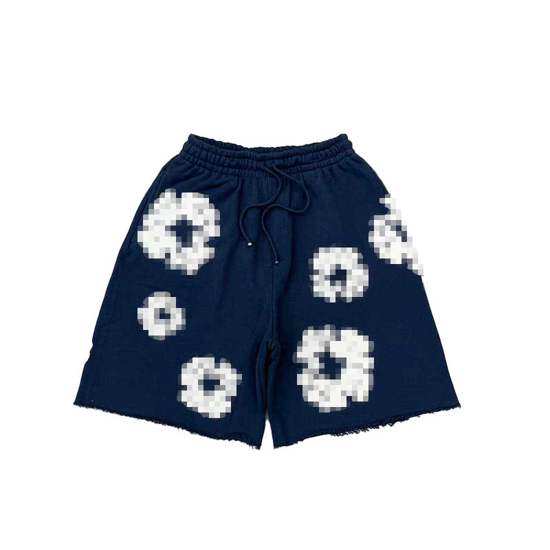 Kapok Puff Print Relaxed Shorts – High Street Unisex American Streetwear